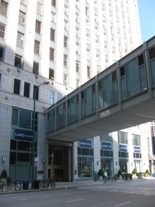 Bridge Across North Lower Orleans Street to Apparel Mart