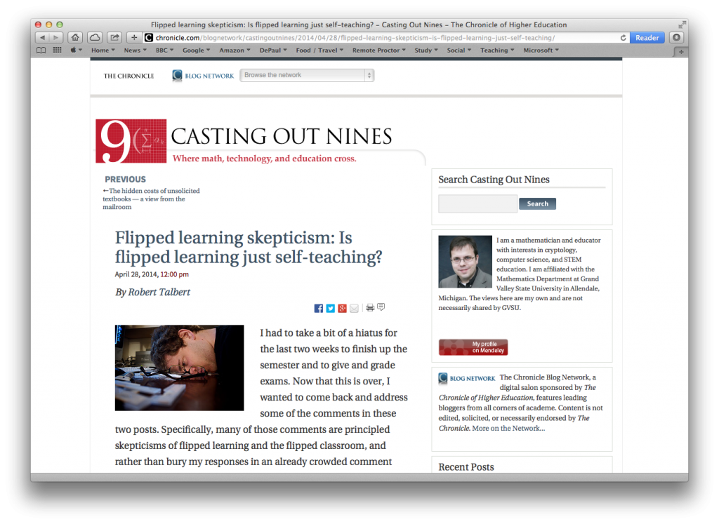 Flipped learning skepticism: Is flipped learning just self-teaching?