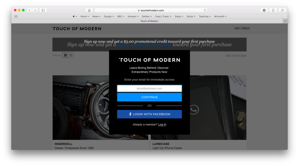 Touch of Modern