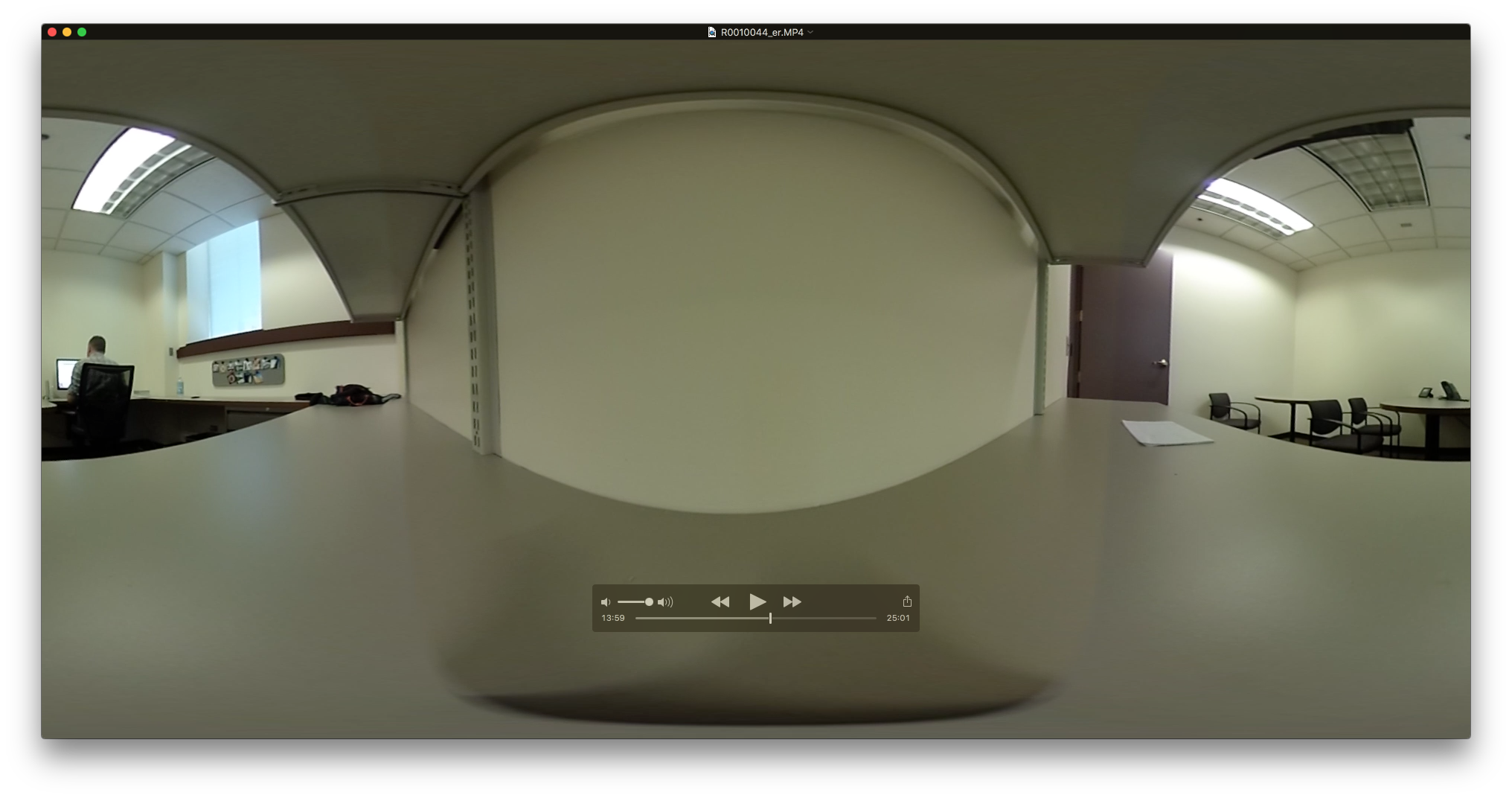 Equirectangular video