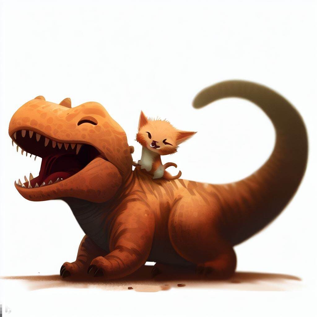 Kitten and Dinosaur 3
